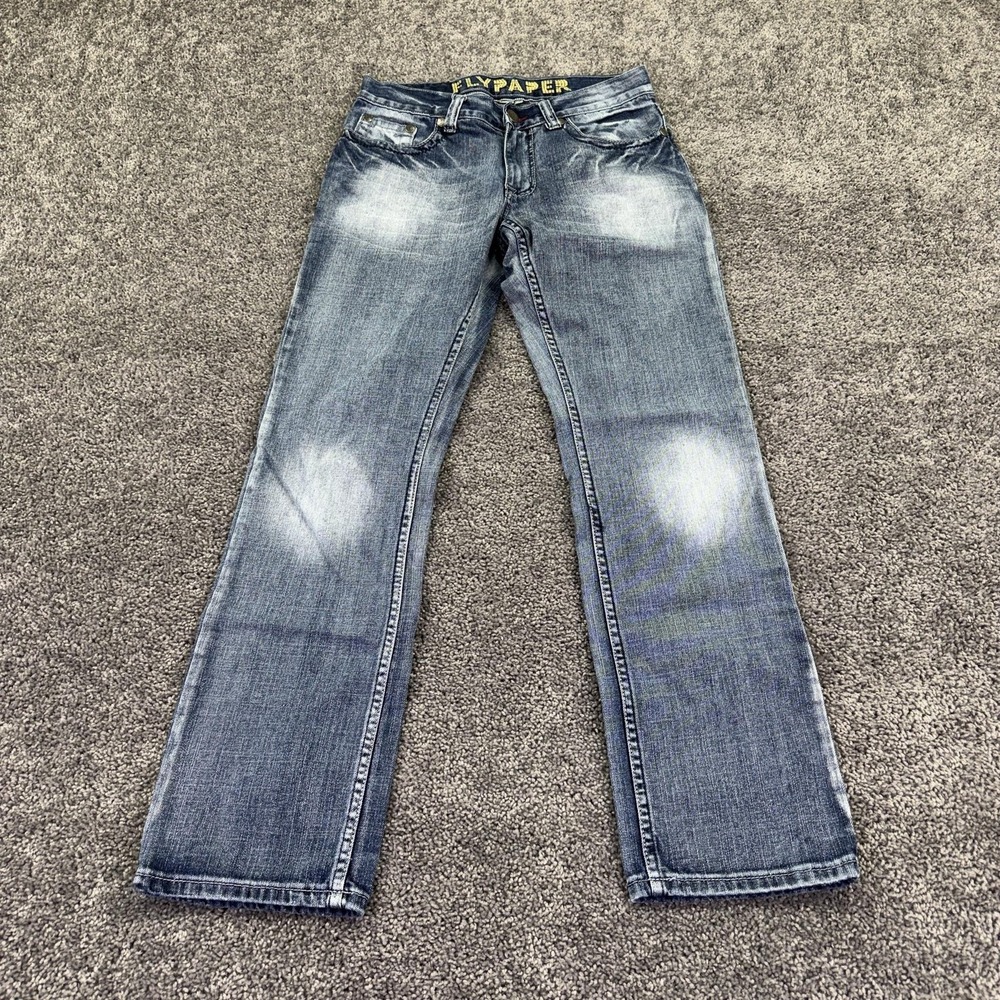 Flypaper Jeans Mens 30x32 Blue Straight Regular Fit Medium Wash Denim Casual